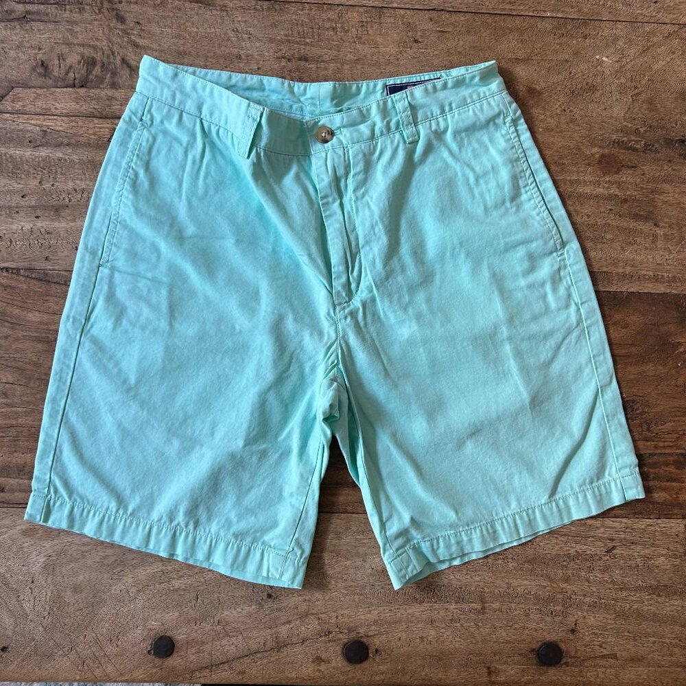 Vineyard Vines Club Chino Shorts MINT Golf Casual Performance Mens Size 32" X 8"